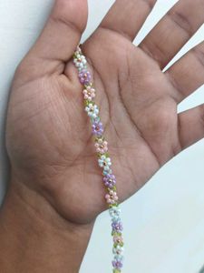 Handmade Pastel Flower Beaded Bracelet 🌸✨