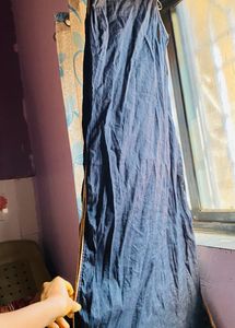 Sleeveless Black Chudidaar With Holden Buttons