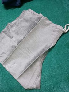 Shiny Silver Wide Leg Pants