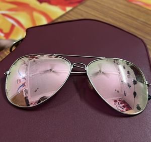 Aviator Sunglasses with Pink Lenses