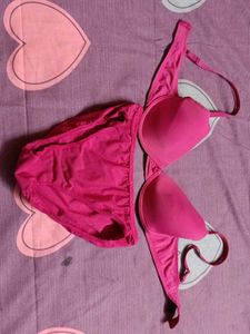 Pink Bra and Panty Set
