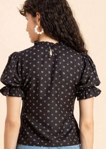 Sale - Floral Printed Puff Sleeve Top