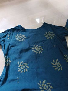 Blue Printed Anarkali Kurta