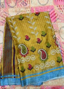 Poly Silk Jute Color Saree