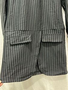 Pinstripe Dress/long Top with Front Pockets