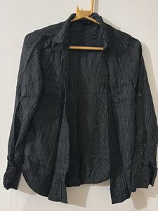 Striped Button-Up Shirt