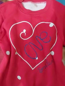Cute Red Love Heart Sweatshirt