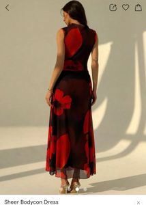 Sheer Floral Maxi Dress