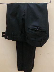 Boys Bandhgala Suit Blue Coat Black Pant
