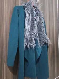 Stylish Teal Waterfall Jacket