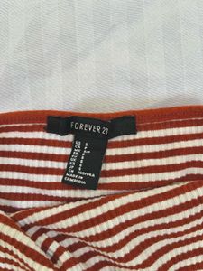 Forever 21 Stripped Halter Neck Top
