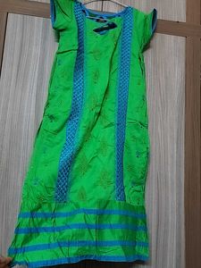 Green  Kurti With Dupatta