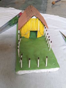 Matchstick Barn Diorama