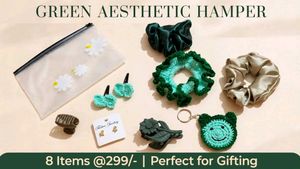Aesthetic Green Hair Accessory Bundle
