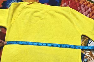 Lemon Wide Shoulders Sweater
