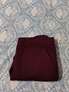 Maroon Casual Pants