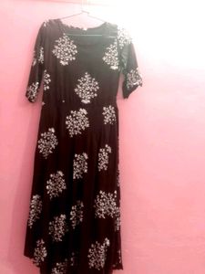 Stylish Printed Anarkali Gown