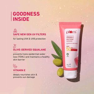 Plum Squalane &amp; Vitamin E Dewy-Bright Sunscreen SP