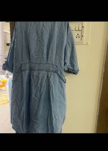 Light Blue Denim Shirt Dress