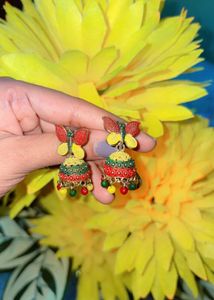 Butterfly Jhumka Earrings