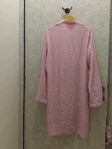 Pink Textured Kurta for men