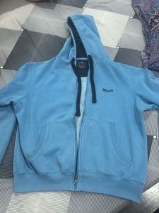Mysta Blue Zip-Up Hoodie sweatshirt