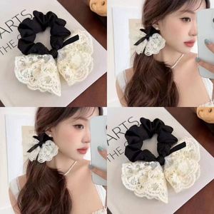 Elegant Black & Lace Scrunchie