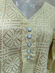 Yellow Button-Up Top