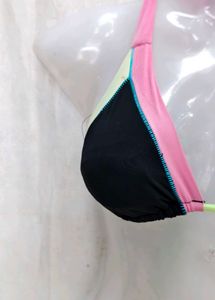 Stylish Colorblock Bikini Top