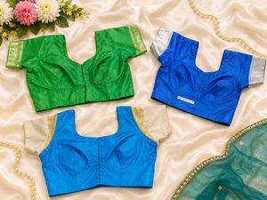 Vibrant Ethnic Blouse Set - 3 Piece💙💚🩵