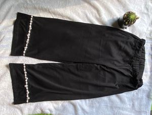 Black beaded palazzo pants