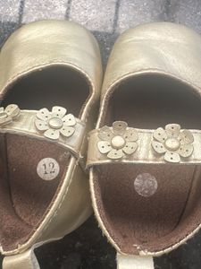 Gold Mary Jane Baby Shoes