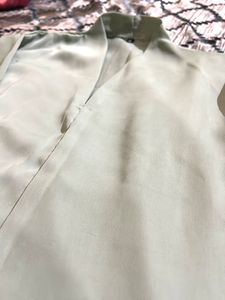 Light Green V-Neck Top