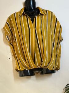 Striped Mustard Top