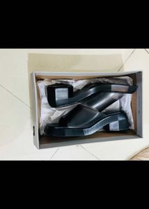 Charles &amp; Keith Black Jelly Slides brand new 37