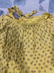 Yellow Printed Ethnic Skirt