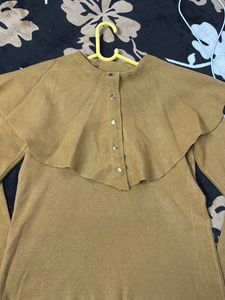 DARK BEIGE WOOLLEN SWEATER