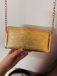 Vintage Beaded Clutch with Chain Strap