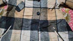 Plaid Wool Blend Jacket