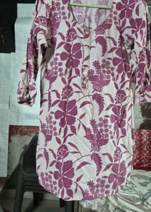 Charming Floral Print Kurta