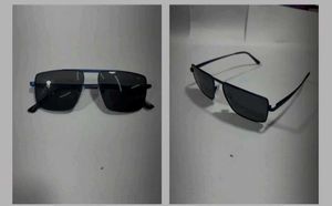 Premium Navy Blue Metal Square Sunglass