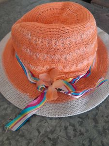 Girls Straw Sun Hat