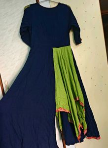 Unique Navy Green Kurta 💙💚