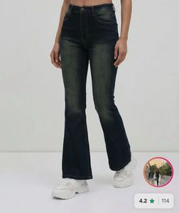 Flared Wash Jeans
