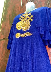 Heavy Blue Embellished Gown with CanCan inside❤️