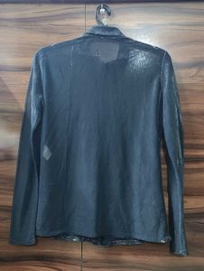 Sheer shimmer Black shirt