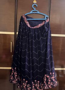 Beautiful Navy Blue Lehenga Choli Set