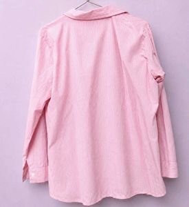 Pink Striped Button-Up Shirt