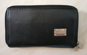 Black Double Zip Wallet