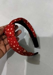 Cute Red Star Print Headband